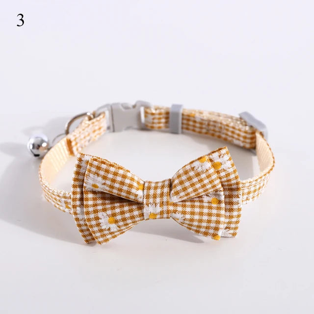 Plaid Print Pet Bow Tie Collar - PetSelect.Shop