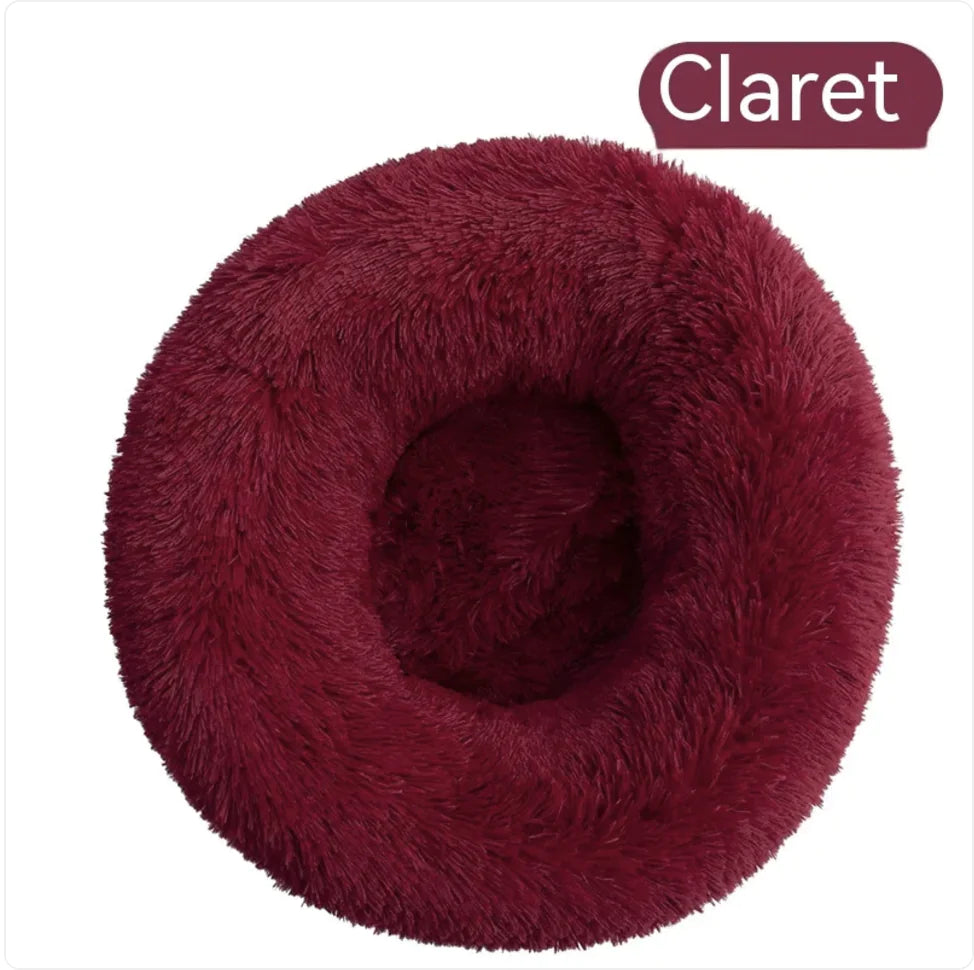 Plush Round Washable Pet Bed - PetSelect.Shop