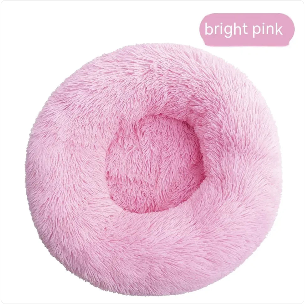 Plush Round Washable Pet Bed - PetSelect.Shop