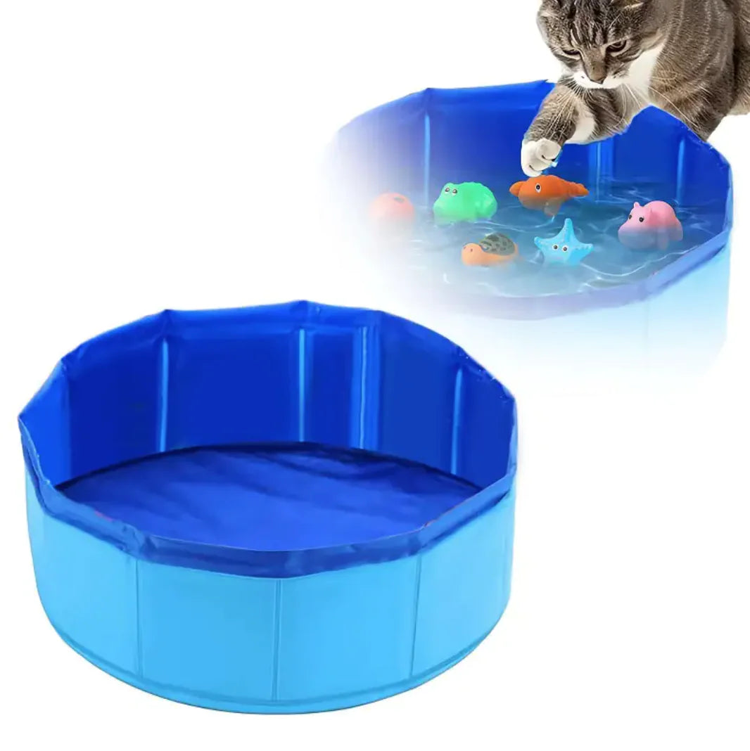 Foldable Pet Pool with Vinyl Toys - PetSelect.Shop