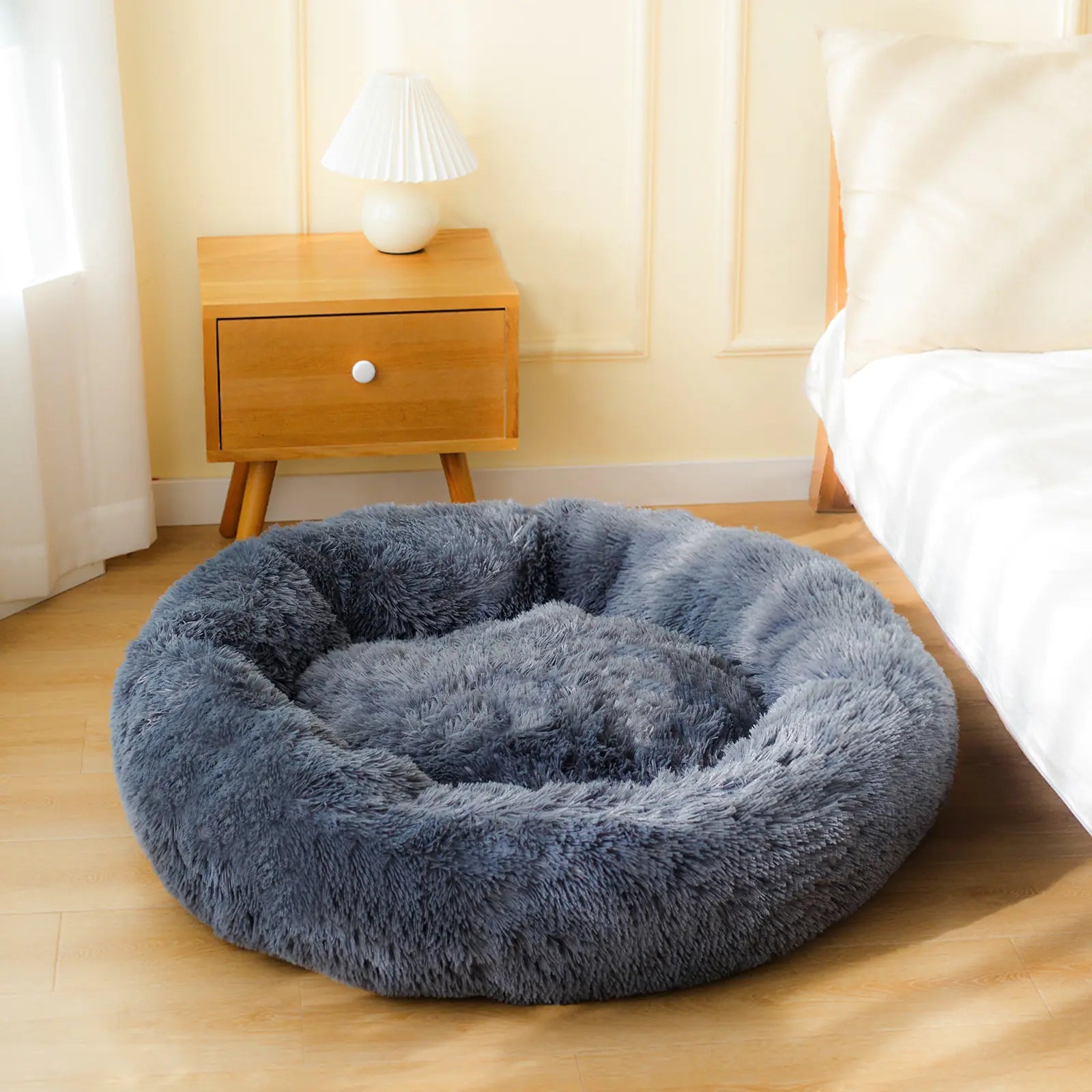 Pet Plush Bed Calming Basket - PetSelect.Shop