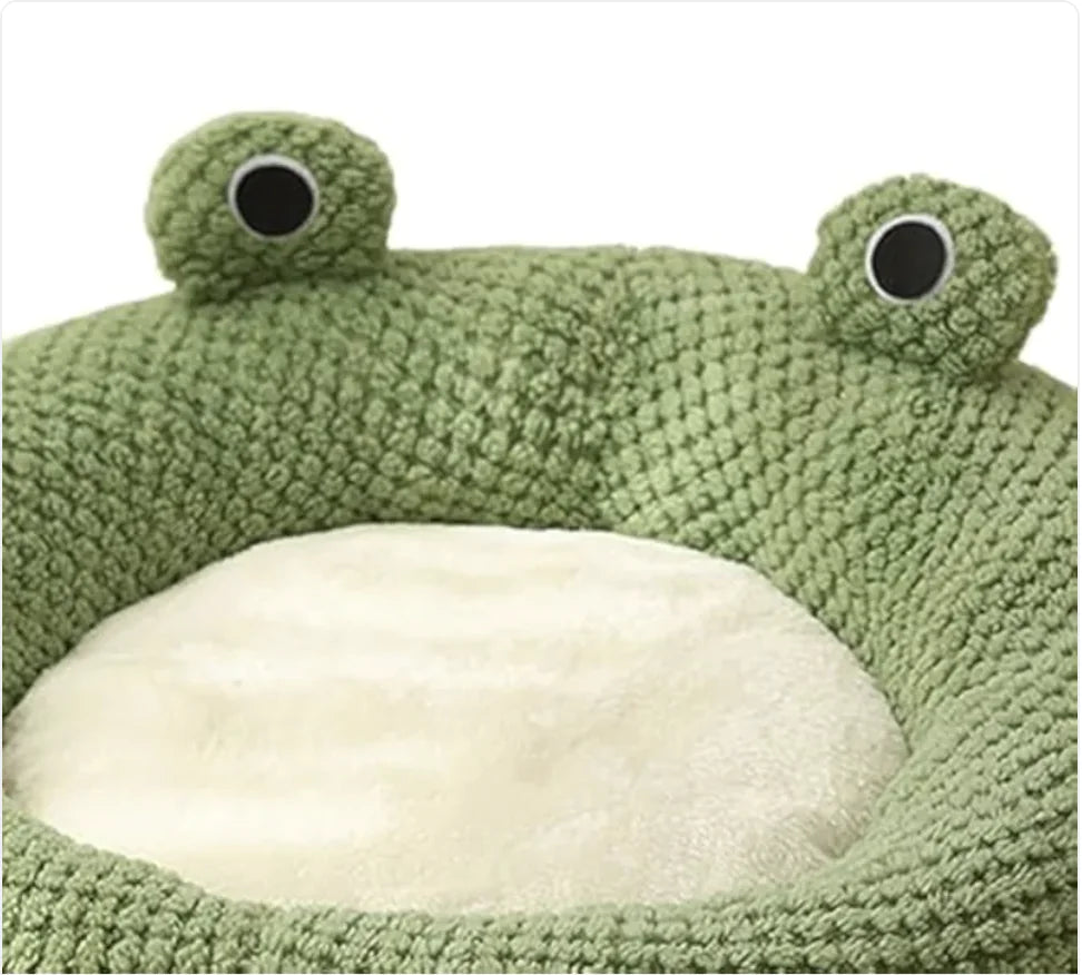 Cartoon Frog-Shaped Pet Bed - PetSelect.Shop