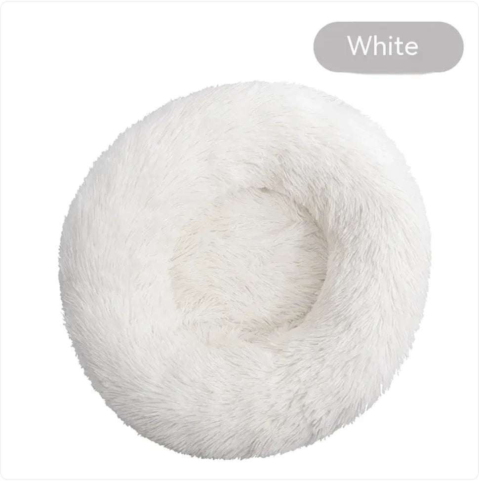 Plush Round Washable Pet Bed - PetSelect.Shop