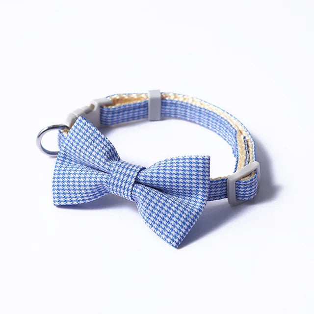 Plaid Print Pet Bow Tie Collar - PetSelect.Shop