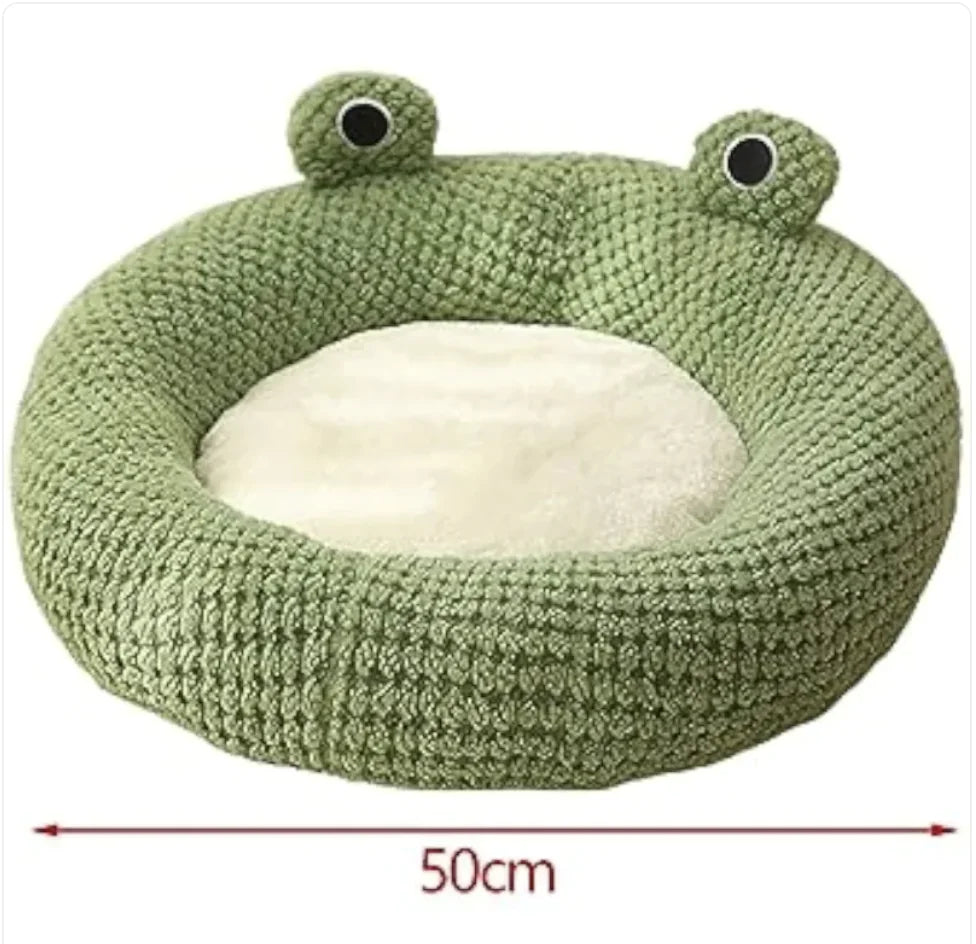 Cartoon Frog-Shaped Pet Bed - PetSelect.Shop