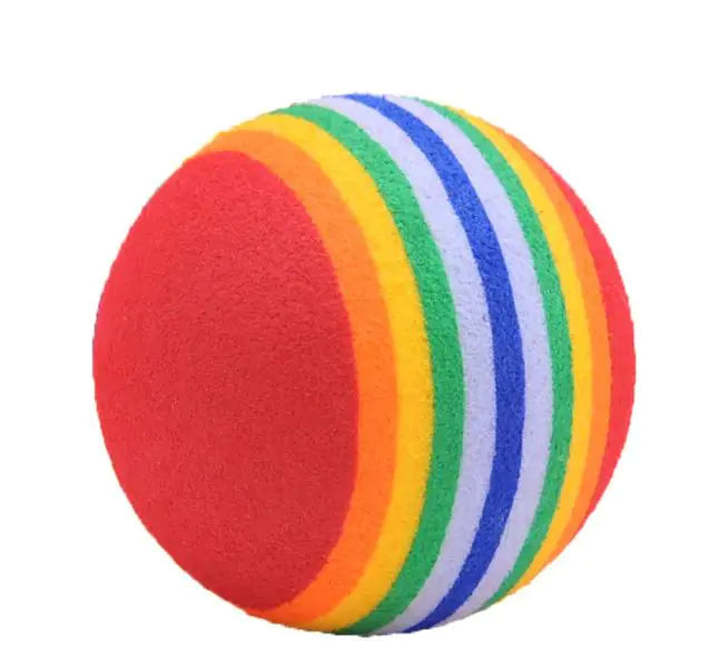 EVA Pet Rainbow Ball Cat Foam Colorful Bouncy Ball