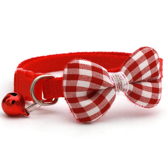 Plaid Print Pet Bow Tie Collar - PetSelect.Shop