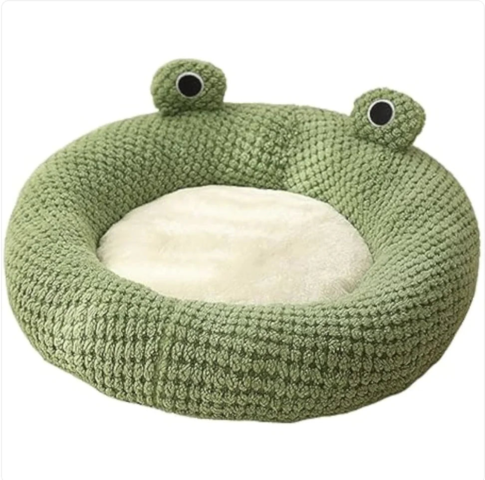 Cartoon Frog-Shaped Pet Bed - PetSelect.Shop