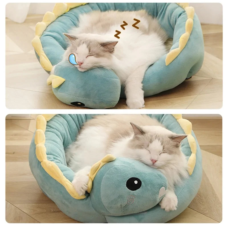 Cute Dinosaur Warm Bed - PetSelect.Shop