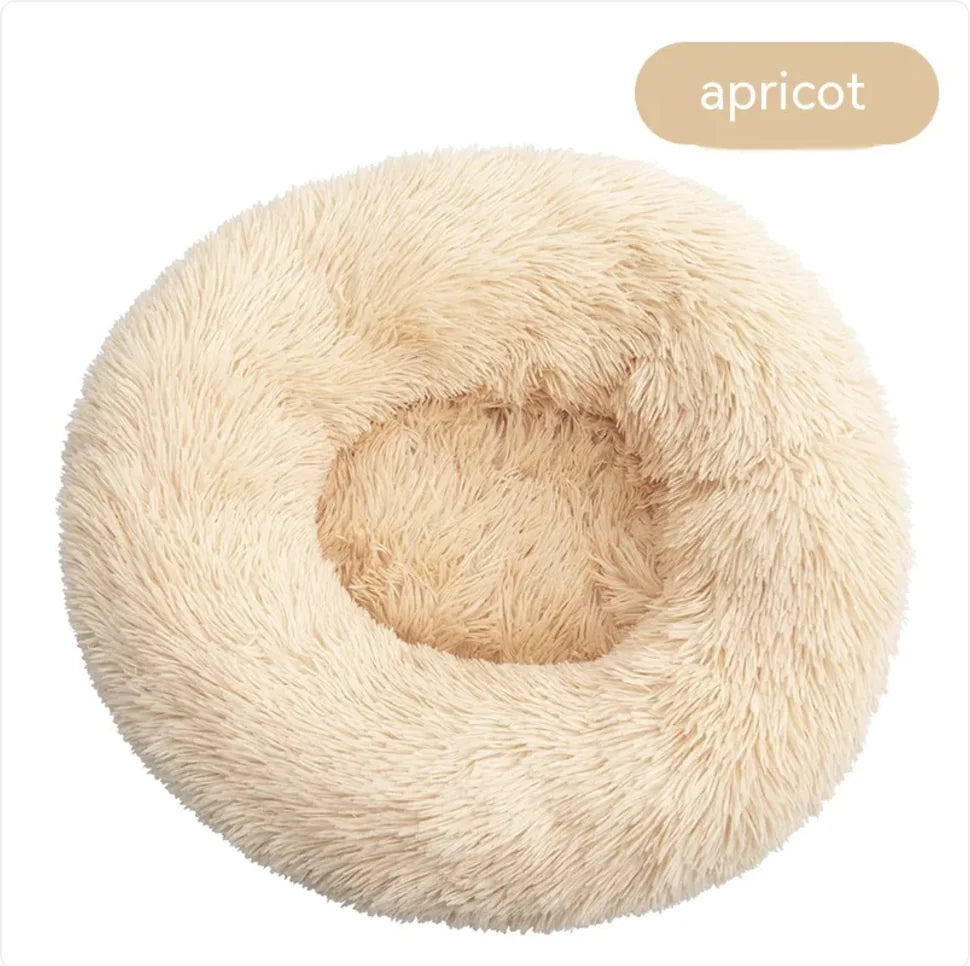 Plush Round Washable Pet Bed - PetSelect.Shop