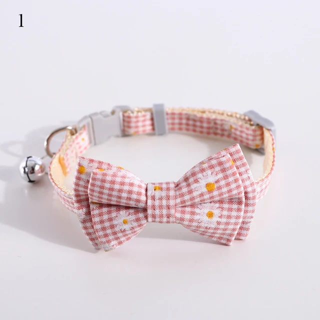 Plaid Print Pet Bow Tie Collar - PetSelect.Shop