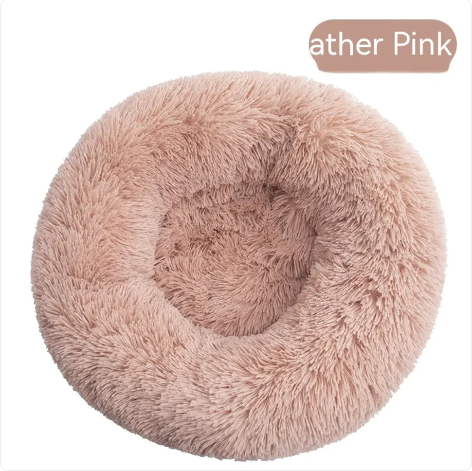 Plush Round Washable Pet Bed - PetSelect.Shop