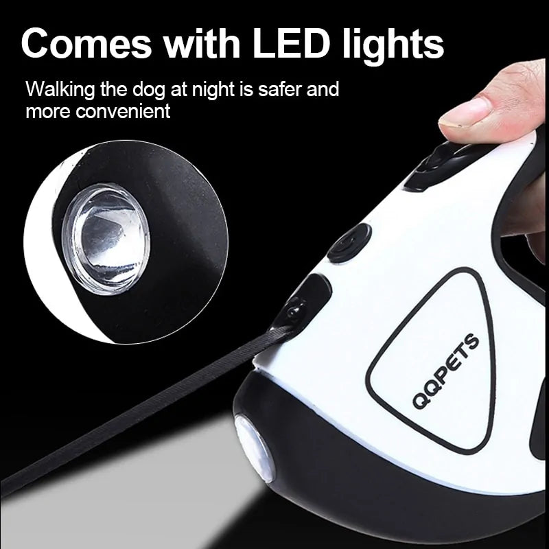 DL910 Pet Dog Automatic Retractable Leash with LED Night Safety - PetSelect.Shop