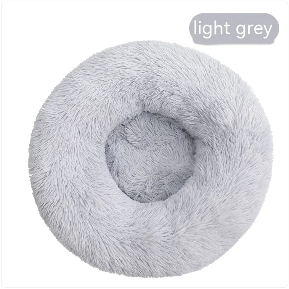 Plush Round Washable Pet Bed - PetSelect.Shop