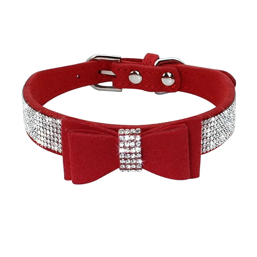 Puppy Cat Collars Adjustable Leather Bowknot - PetSelect.Shop