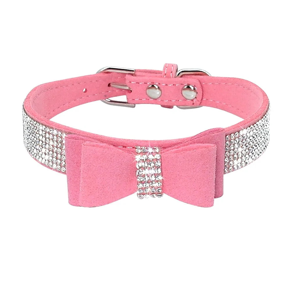 Puppy Cat Collars Adjustable Leather Bowknot - PetSelect.Shop