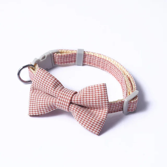 Plaid Print Pet Bow Tie Collar - PetSelect.Shop