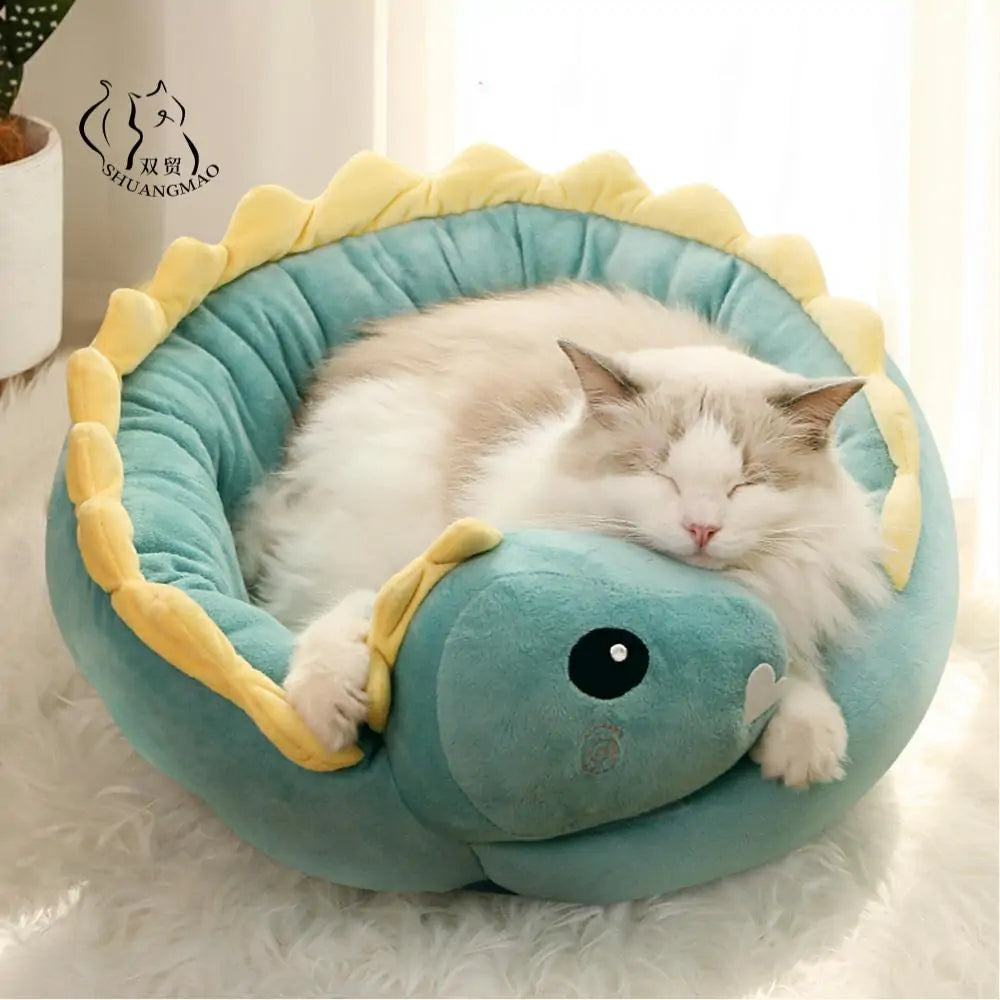 Cute Dinosaur Warm Bed - PetSelect.Shop