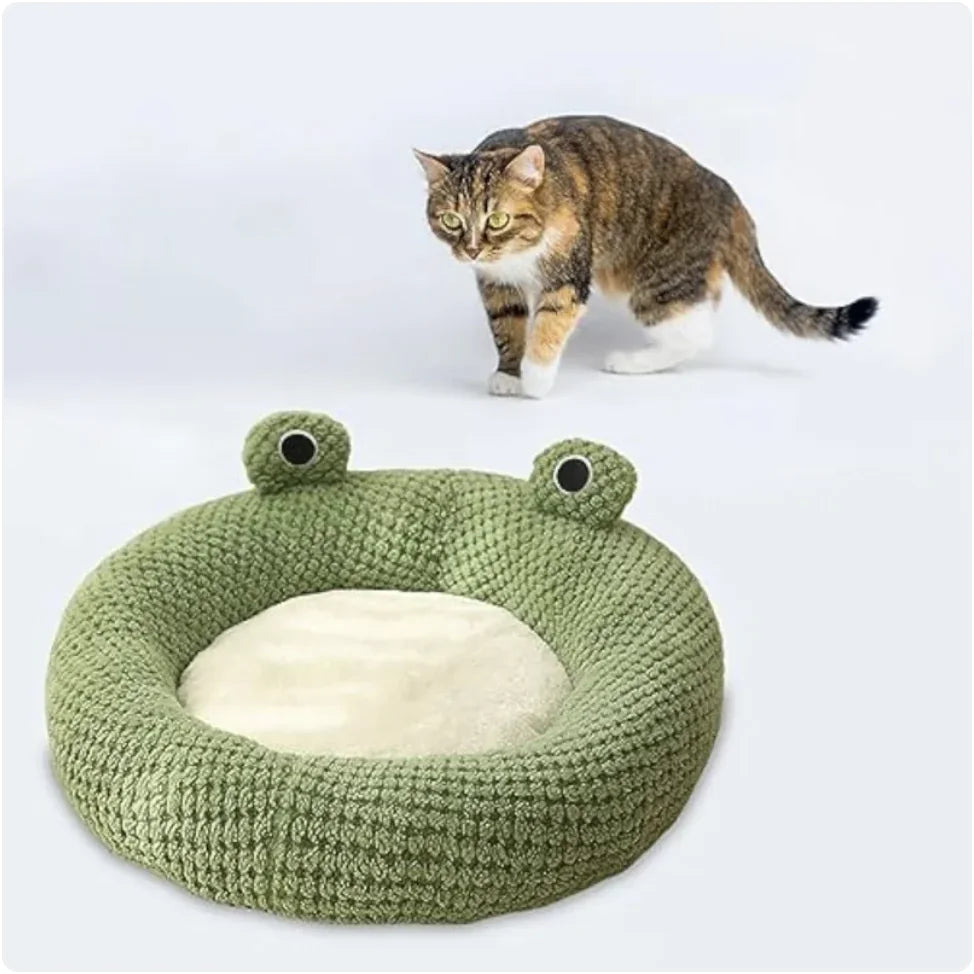 Cartoon Frog-Shaped Pet Bed - PetSelect.Shop