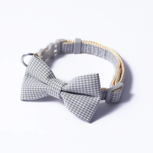 Plaid Print Pet Bow Tie Collar - PetSelect.Shop