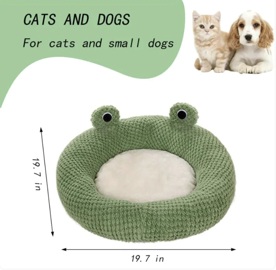 Cartoon Frog-Shaped Pet Bed - PetSelect.Shop