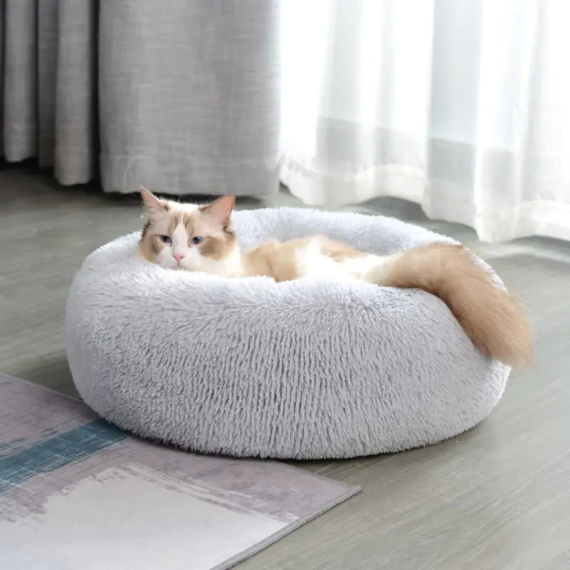 Pet Plush Bed Calming Basket - PetSelect.Shop