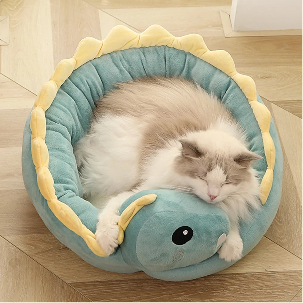 Cute Dinosaur Warm Bed - PetSelect.Shop